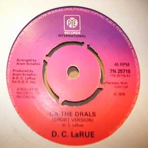D.C. LARUE — CA-THE-DRALS / LONG VERSION record label scan