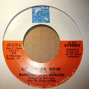 BARBARA JEAN ENGLISH — COMIN' OR GOIN' / LOVE'S ARRANGEMENT record label scan