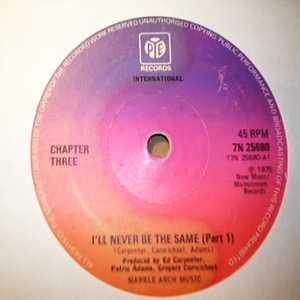 CHAPTER THREE — I'LL NEVER BE THE SAME / PT2 record label scan