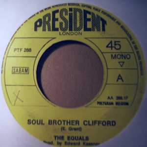 EQUALS — SOUL BROTHER CLIFFORD / HAPPY BIRTHDAY GIRL record label scan
