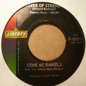 GENE MCDANIELS — TOWER OF STRENGTH / THE SECRET record label scan
