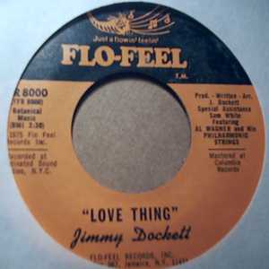 JIMMY DOCKETT — LOVE THING / YOU'LL ALWAYS BE MINE record label scan