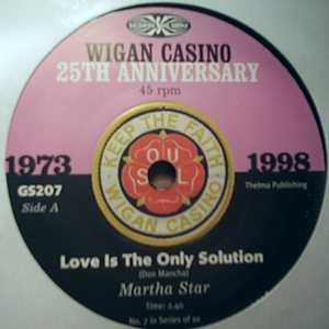 MARTHA STAR / EMANUEL LASKEY — LOVE IS THE ONLY SOLUTION / I'M A PEACE LOVIN' MAN record label scan
