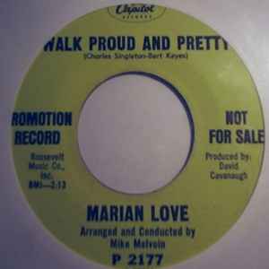 MARIAN LOVE — WALK PROUD AND PRETTY / ANOTHER RAINY DAY record label scan