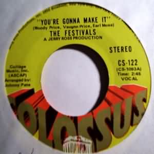 FESTIVALS — YOURE GONNA MAKE IT / SO IN LOVE record label scan