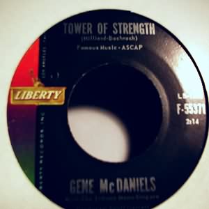 GENE MCDANIELS — TOWER OF STRENGTH / THE SECRET record label scan