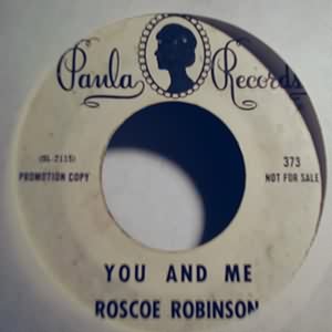ROSCOE ROBINSON — YOU AND ME / TRUST ME record label scan