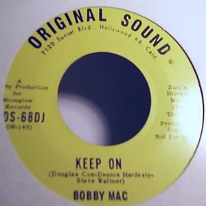 BOBBY MAC — KEEP ON / WALKIN TOGETHER record label scan