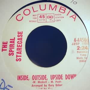SPIRAL STARECASE — INSIDE OUTSIDE UPSIDE DOWN / I'LL RUN record label scan