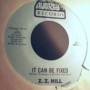 Z Z HILL — IT CAN BE FIXED / YOU BETTER TAKE TIME record label scan
