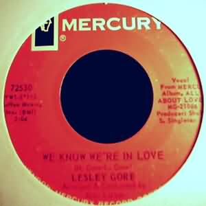 LESLEY GORE — WE KNOW WE'RE IN LOVE / THAT'S WHAT I'LL DO record label scan