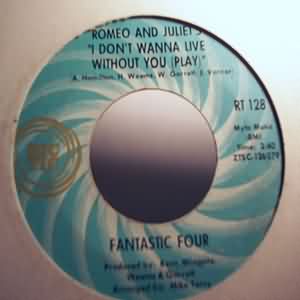 FANTASTIC FOUR — ROMEO AND JULIETS / YOU GAVE ME SOMETHING record label scan