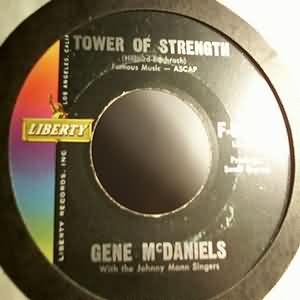 GENE MCDANIELS — TOWER OF STRENGTH / THE SECRET record label scan