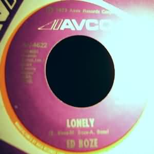 ED BOZE — LONELY / SAME record label scan