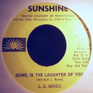 L. C. GRIER — GONE IS THE LAUGHTER OF YOU / INSTRUMENTAL record label scan