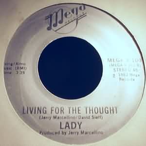 LADY — LIVING FOR THE THOUGHT / NUMBER ONE record label scan
