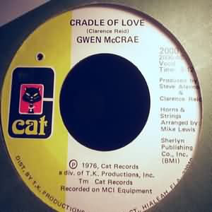 GWEN MCCRAE — CRADLE OF LOVE / EASY ROCK record label scan