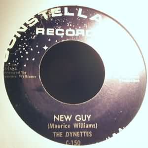 DYNETTES — NEW GUY / WITNESS TO A HEARTBREAK record label scan