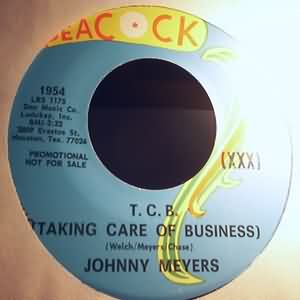 JOHNNY MEYERS — T. C. B. / TEENAGE GIRL record label scan