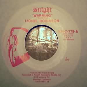 LIONEL ROBINSON WARNING / BABY LET ME DO MY THING