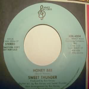 SWEET THUNDER — HONEY BEE / SAME record label scan