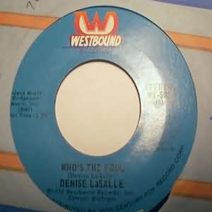 DENISE LASALLE — WHO'S THE FOOL / MARRIED BUT NOT TO EACH OTHER record label scan