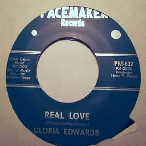GLORIA EDWARDS — REAL LOVE / BLUES PART 2 record label scan
