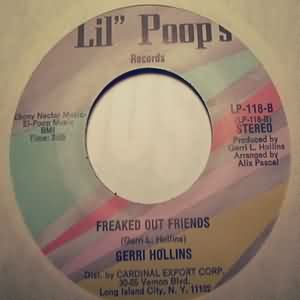 GERRI HOLLINS — FREAKED OUT FRIENDS / COUNTRY GARDEN record label scan