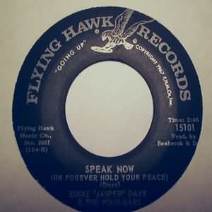 EDDIE JASPER DAYE AND THE FOUR BARS — SPEAK NOW / WE ARE TOGETHER record label scan