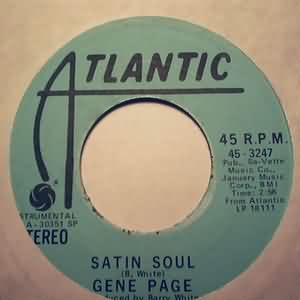 GENE PAGE — SATIN SOUL / SAME record label scan
