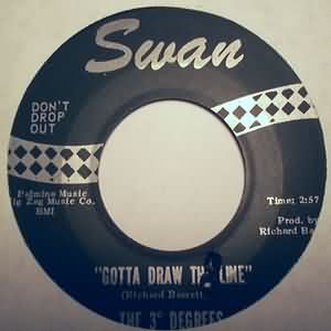 3 DEGREES — GOTTA DRAW THE LINE / CLOSE YOUR EYES record label scan