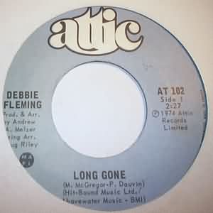 DEBBIE FLEMING — LONG GONE / ALL ABOUT YOU record label scan