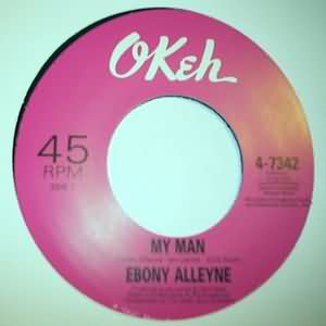EBONY ALLEYNE — MY MAN / TOUCHING THE SKY record label scan