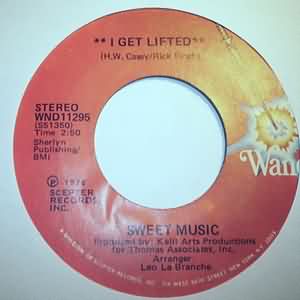 SWEET MUSIC — I GET LIFTED / INSTRUMENTAL record label scan