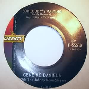 GENE MCDANIELS — SOMEBODY'S WAITING / SPANISH LACE record label scan
