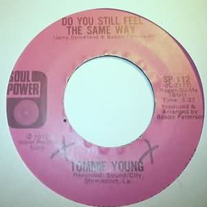 TOMMIE YOUNG — DO YOU FEEL THE SAME WAY / EVERYBODYS GOT A LITTLE DEVIL IN THEIR SOUL record label scan