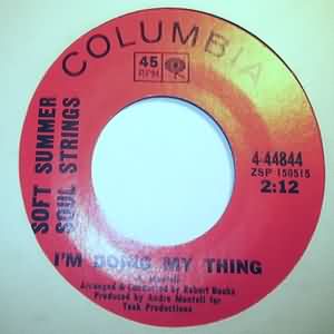 SOFT SUMMER SOUL STRINGS — I'M DOING MY THING / THEME FOR SOUL STRINGS record label scan