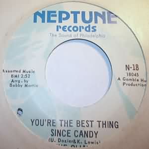 O'JAYS — YOU'RE THE BEST THING SINCE CANDY / BRANDED BAD record label scan
