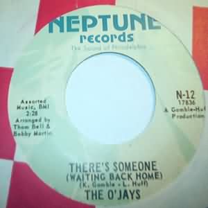 O'JAYS — THERE'S SOMEONE / ONE NIGHT AFFAIR record label scan