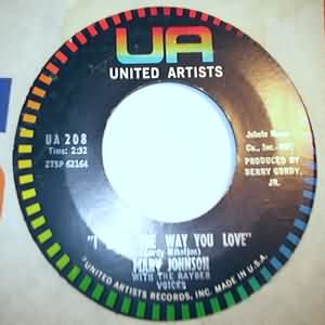 MARV JOHNSON — I LOVE THE WAY YOU LOVE / LET ME LOVE YOU record label scan