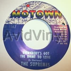 SUPREMES EVERYBODY'S GOT THE RIGHT TO LOVE / BUT I LOVE YOU MORE