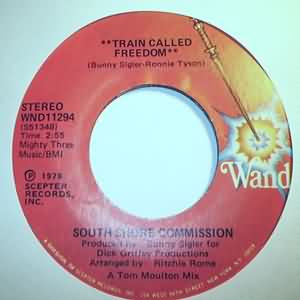 SOUTH SHORE COMMISSION — TRAIN CALLED FREEDOM / DISCO VERSION record label scan