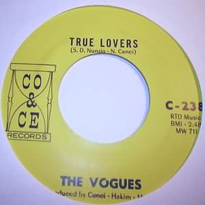 VOGUES — TRUE LOVERS / LAND OF MILK AND HONEY record label scan