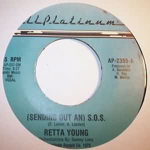 RETTA YOUNG — S.O.S. / INSTRUMENTAL record label scan