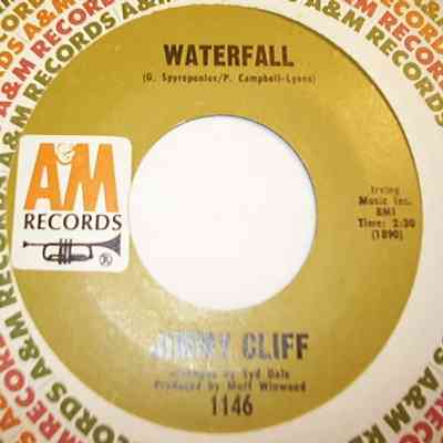 JIMMY CLIFF — WATERFALL / WONDERFUL WORLD BEAUTIFUL PEOPLE record label scan