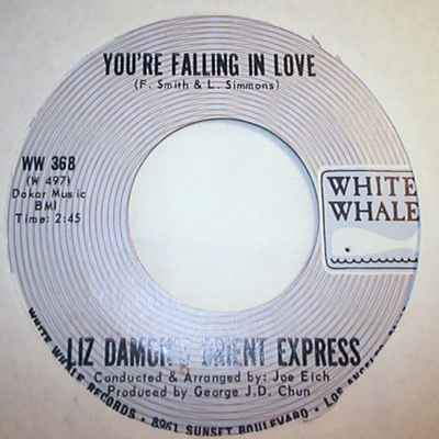 LIZ DAMON'S ORIENT EXPRESS — YOU'RE FALLING IN LOVE / 1900 YESTERDAY record label scan