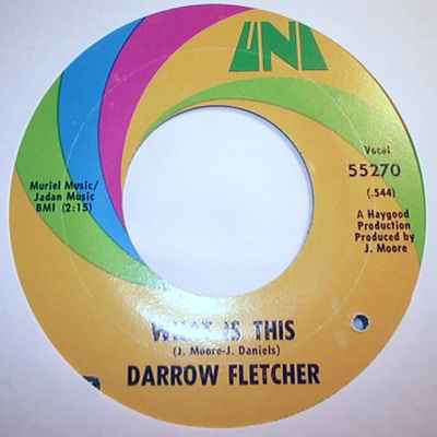 DARROW FLETCHER — WHAT IS THIS / DOLLY BABY record label scan
