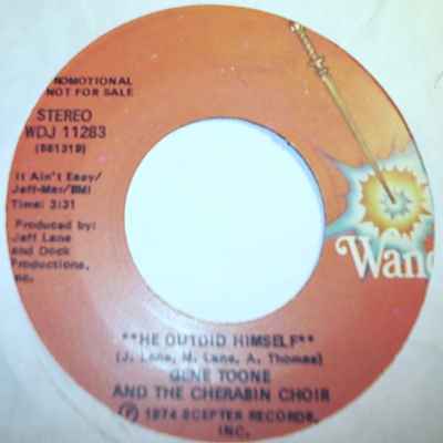 GENE TOONE AND THE CHERABIN CHOIR — HE OUTDID HIMSELF / BABY BOY record label scan
