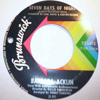 BARBARA ACKLIN SEVEN DAYS OF NIGHT / A RAGGEDY RIDE
