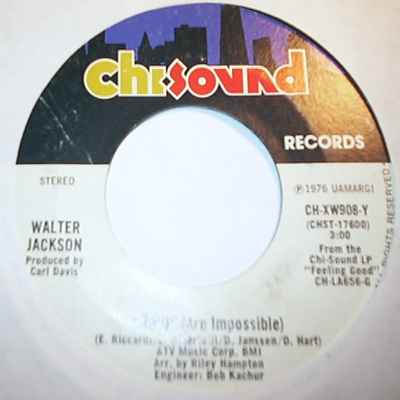 WALTER JACKSON — WORDS / FEELINGS record label scan